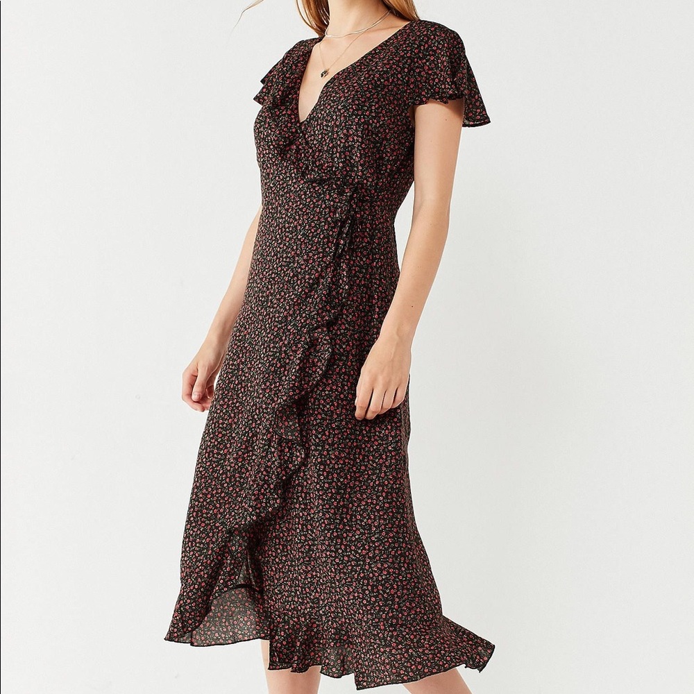 Urban Outfitters Kimchi Blue Midi Wrap Dress
